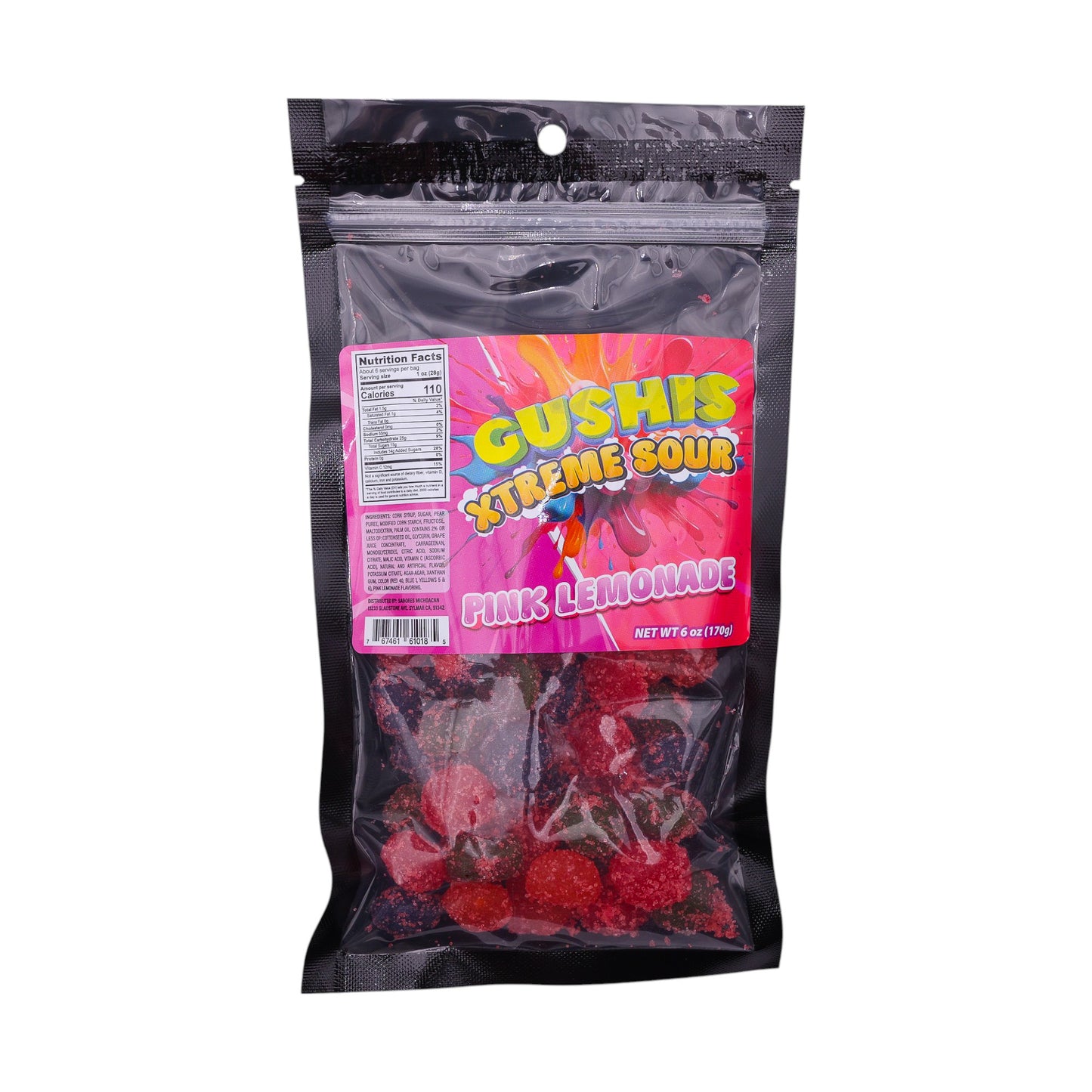 Gushis Xtreme sour pink lemonade