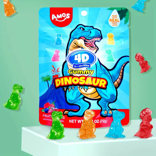 Dinosaurs standing 7OZ -4D Gummy-12 count