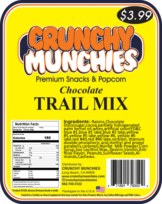 Chocolate Trail Mix- Crunchy Munchies