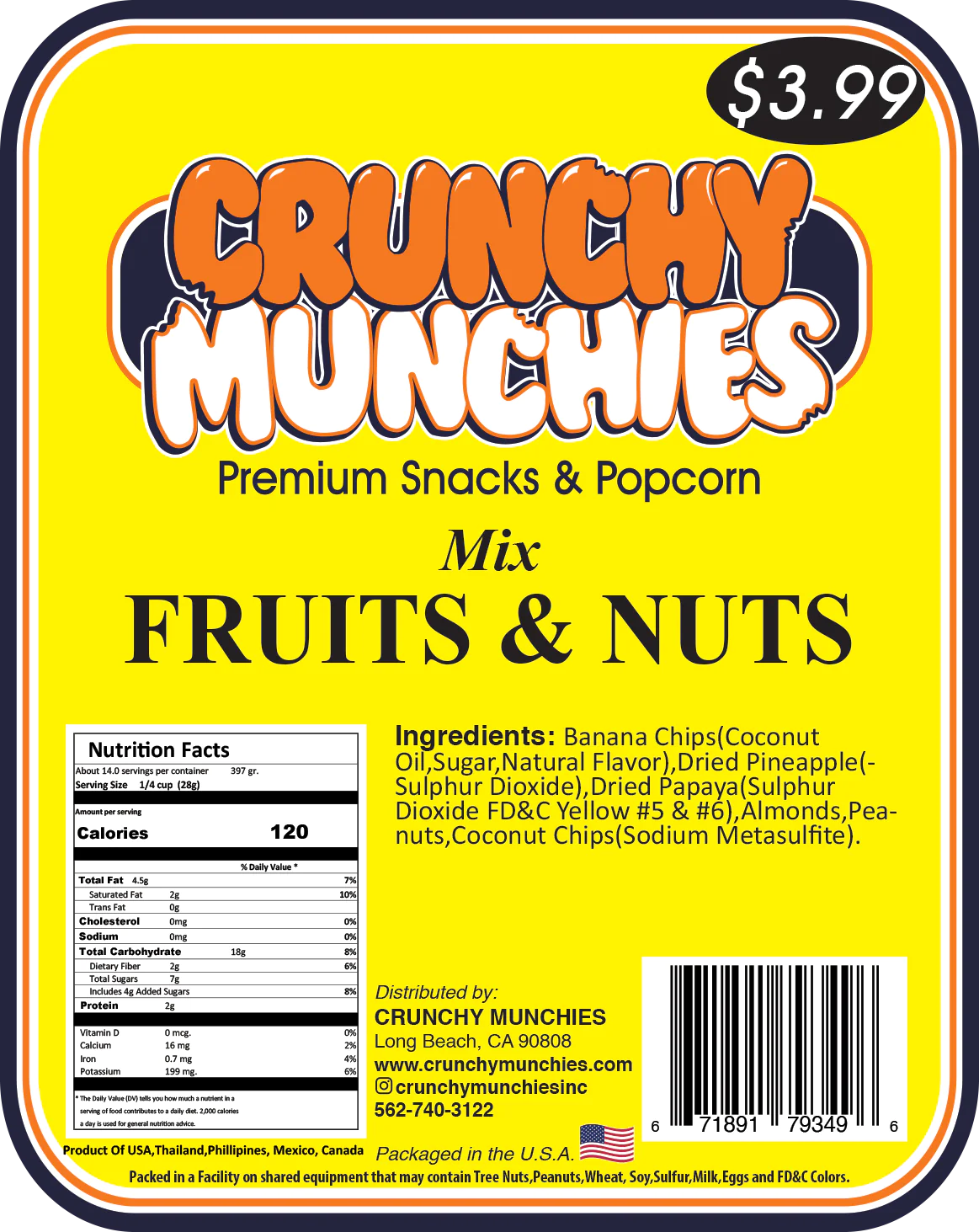 Fruits & Nuts Mix- Crunchy Munchies