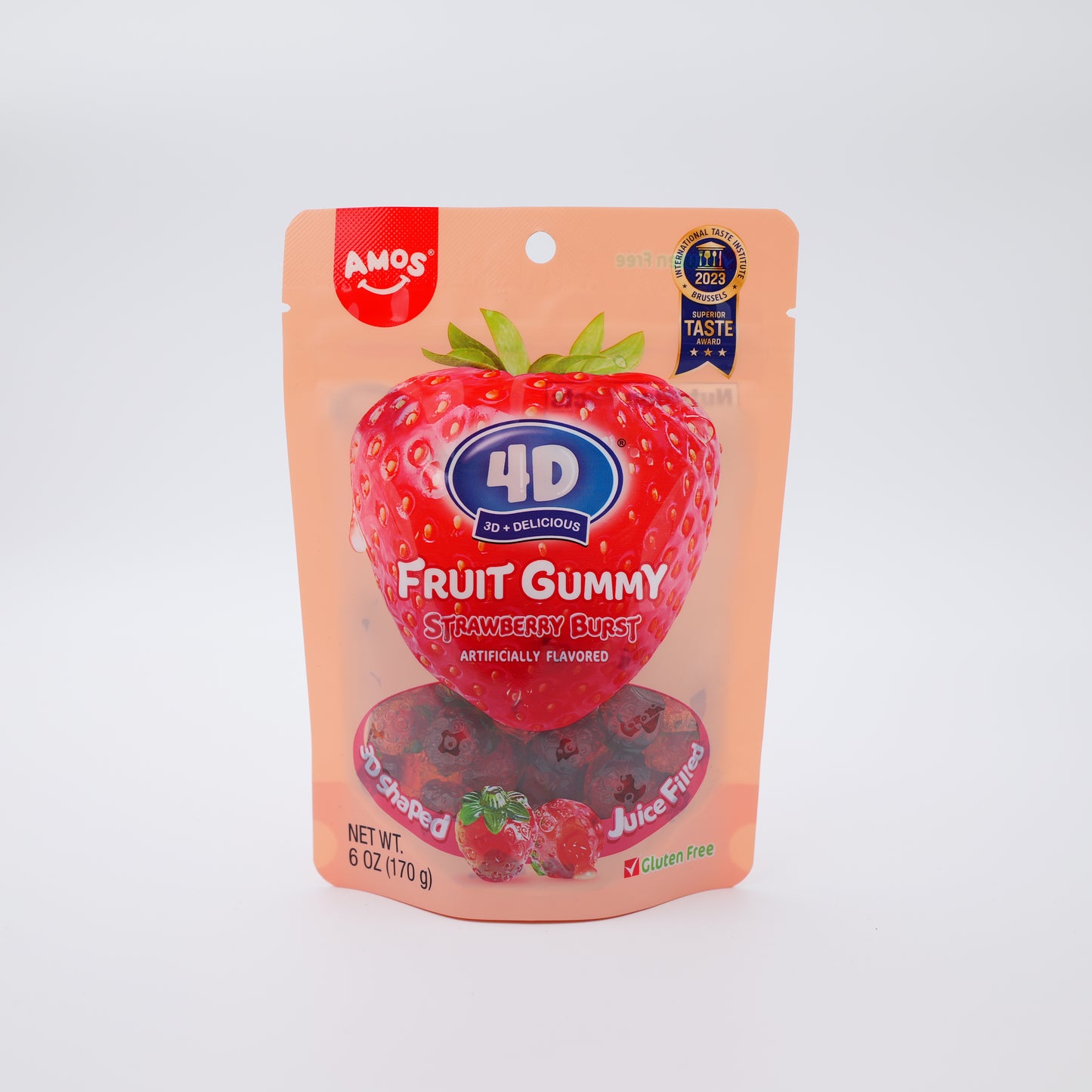 4D Gummy Juice Burst Strawberry SUB 6OZ- 12 count