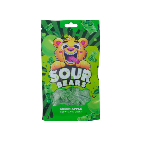 Sour Bears - Green Apple Flavor (3.7oz)- 12 Count