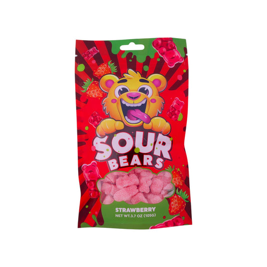 Sour Bears - Strawberry Flavor (3.7oz)- 12 count