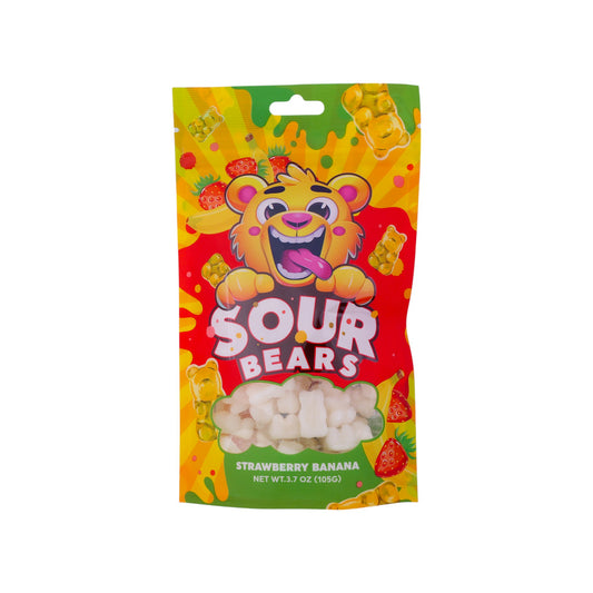 Sour Bears - Strawberry Banana Flavor (3.7oz)- 12 count