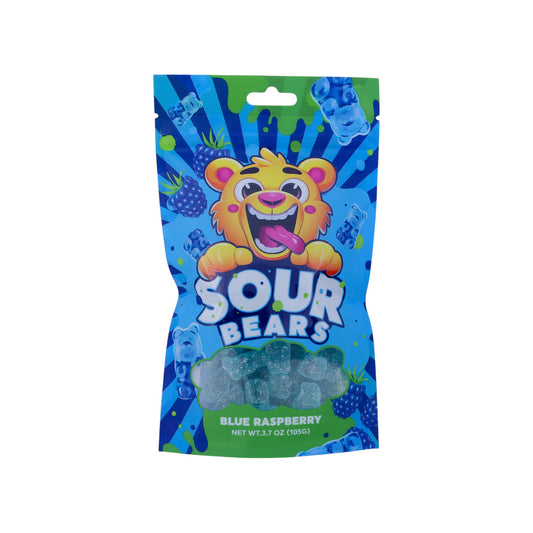 Sour Bears - Blue Raspberry Flavor (3.7oz)- 12 Count