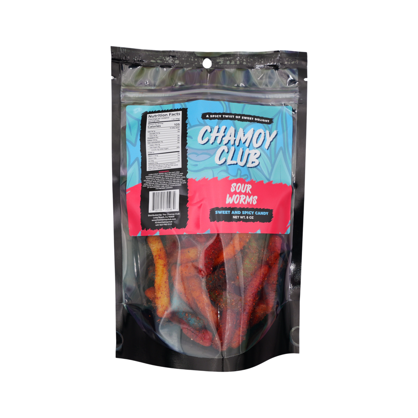 Chamoy Club – Sour Worms 12 Count