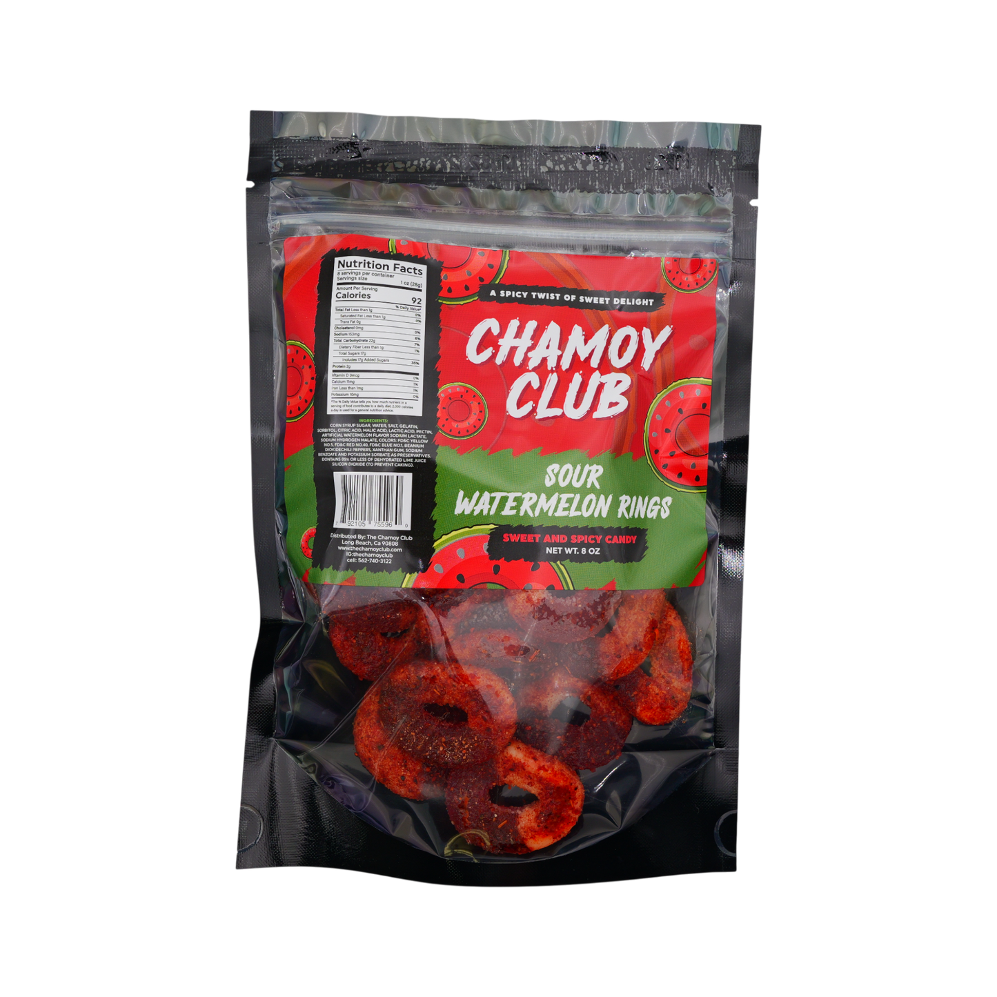 Sour Watermelon Rings 8oz- Chamoy Club (SA)