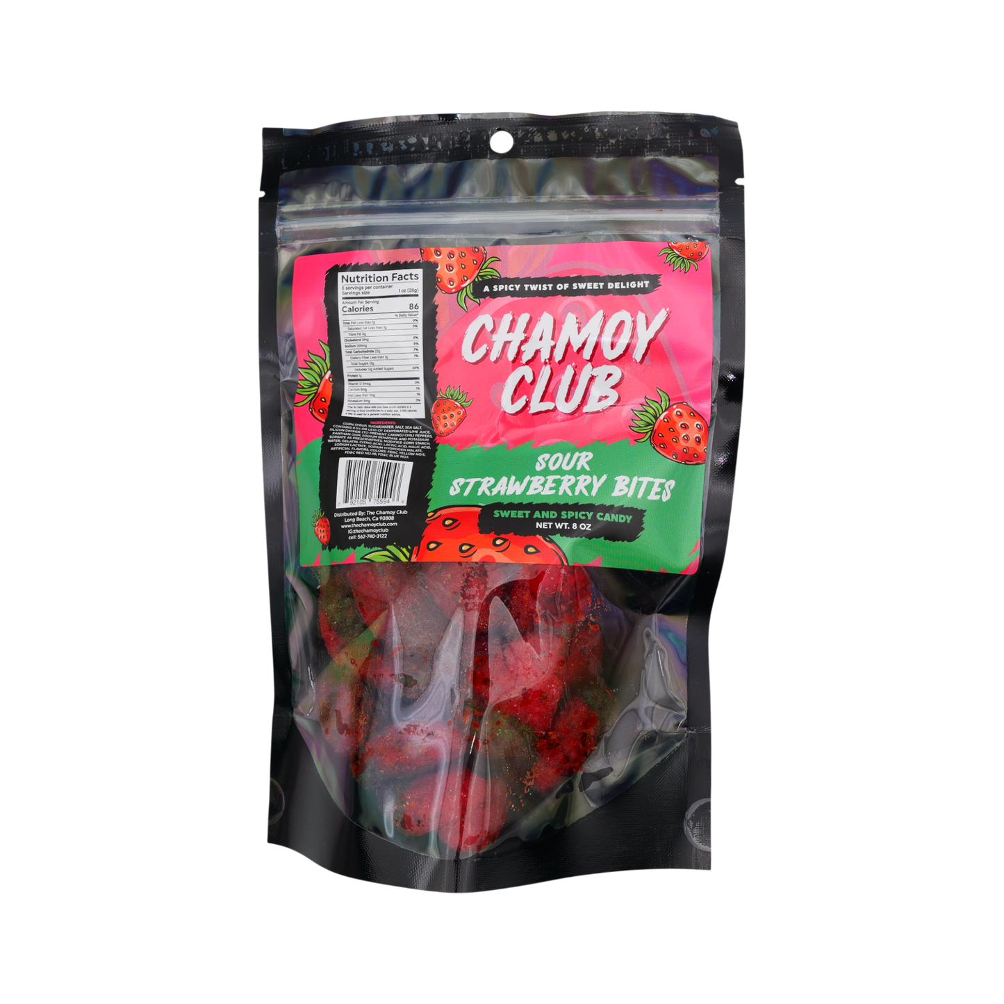 Chamoy Club – Sour Strawberry Bites 12 Count