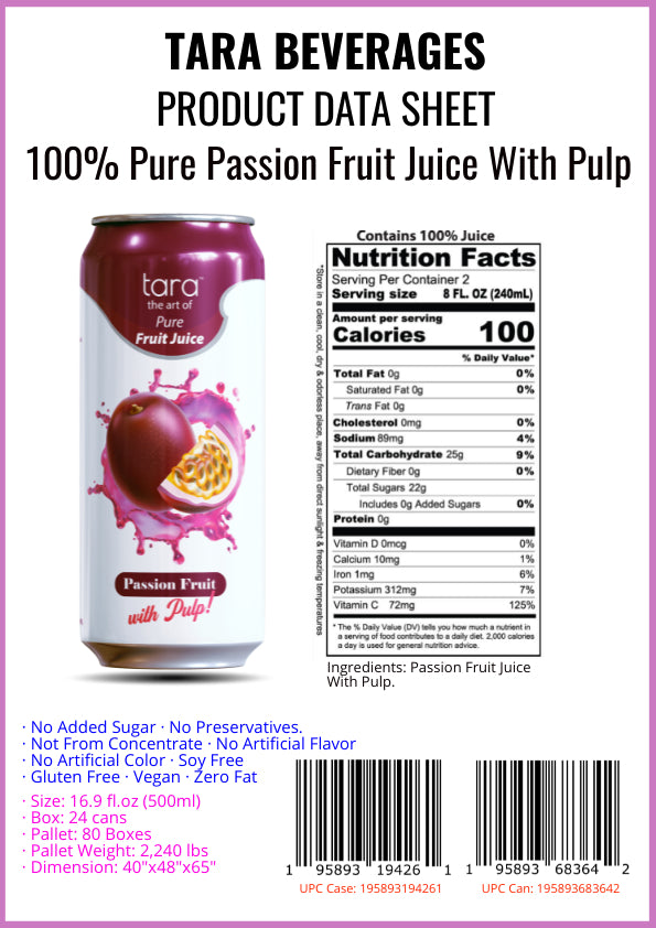 Passion fruit Tara Count 24